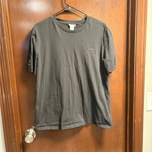 Calvin Klein Men's Black Crewneck Short Sleeve Tee with Subtle Logo